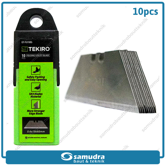 TEKIRO GT-FU1985 Isi Ulang Mata Pisau Cutter Lipat Set 10 Pcs