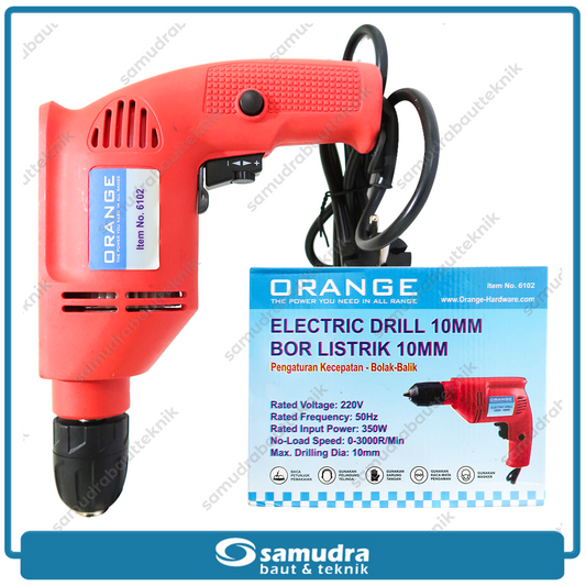 ORANGE 6102 Mesin Bor Listrik 10 mm / Keyless Chuck Drill