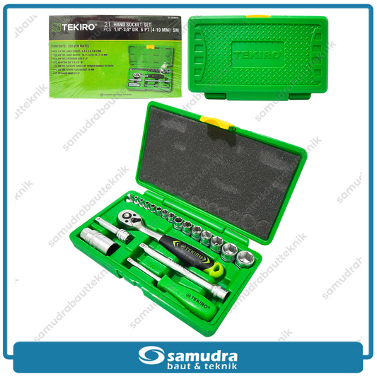 TEKIRO SC-SE0610 Kunci Sok Set 21 pcs 6PT Box Plastik