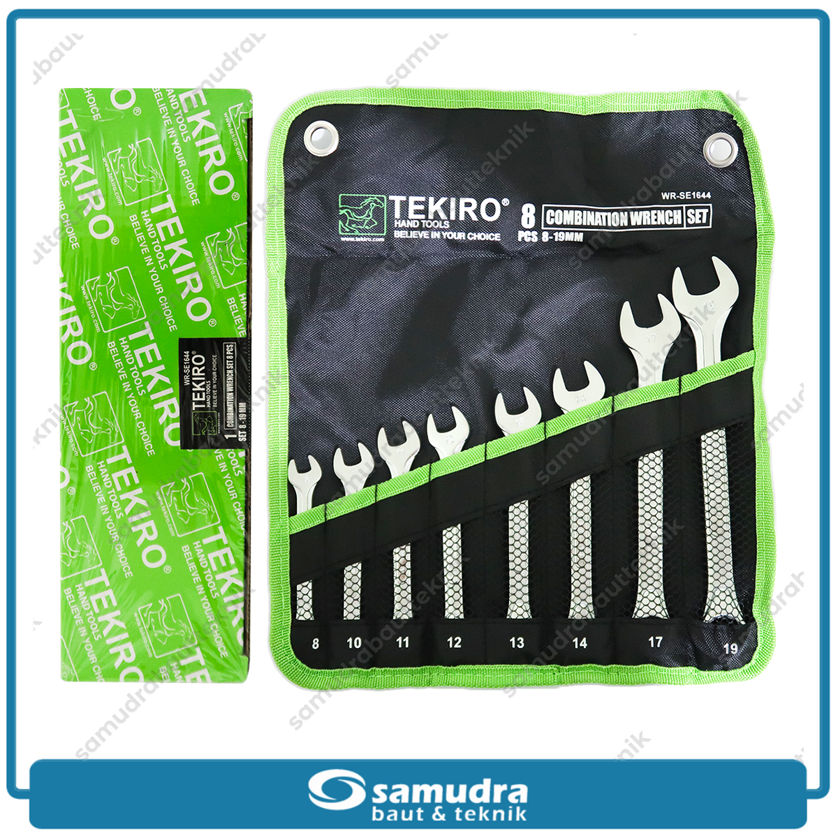 TEKIRO WR-SE1644 Kunci Ring Pas Set 8 pcs (8-19 mm)