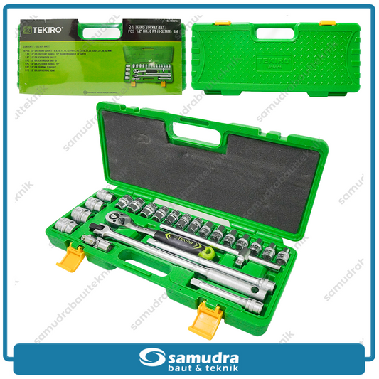 TEKIRO SC-SE0613 Kunci Sok Set 24 pcs 6PT 8-32 mm Box Plastik