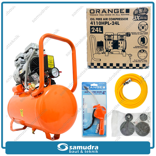 ORANGE 4110HPL-24L Mesin Kompresor Listrik Oilless 1 HP 24 Liter