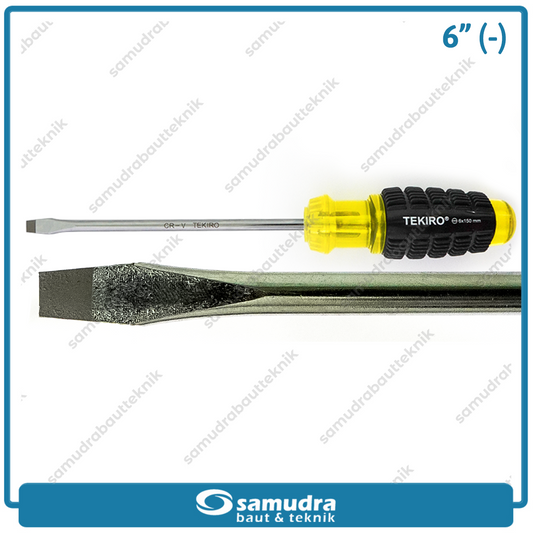 TEKIRO SD-CG0862 Obeng Gagang Karet 6" Minus SL6