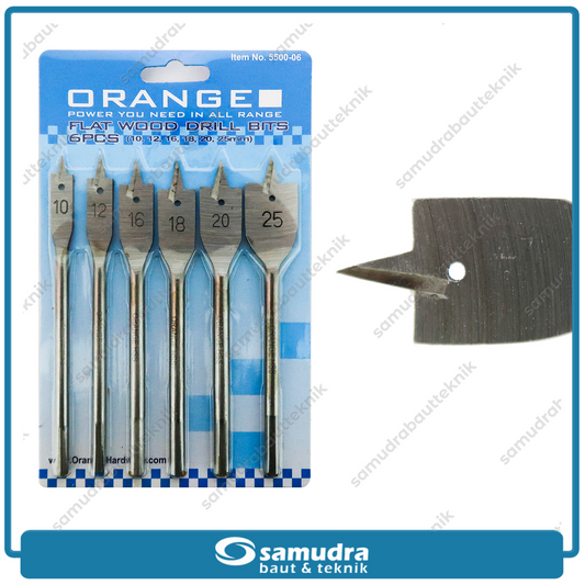 ORANGE 5500-06 Mata Bor Kayu Kipas Set 6 pcs (10-25 mm)