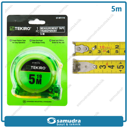 TEKIRO GT-MT1719 Meteran Transparan 5 meter