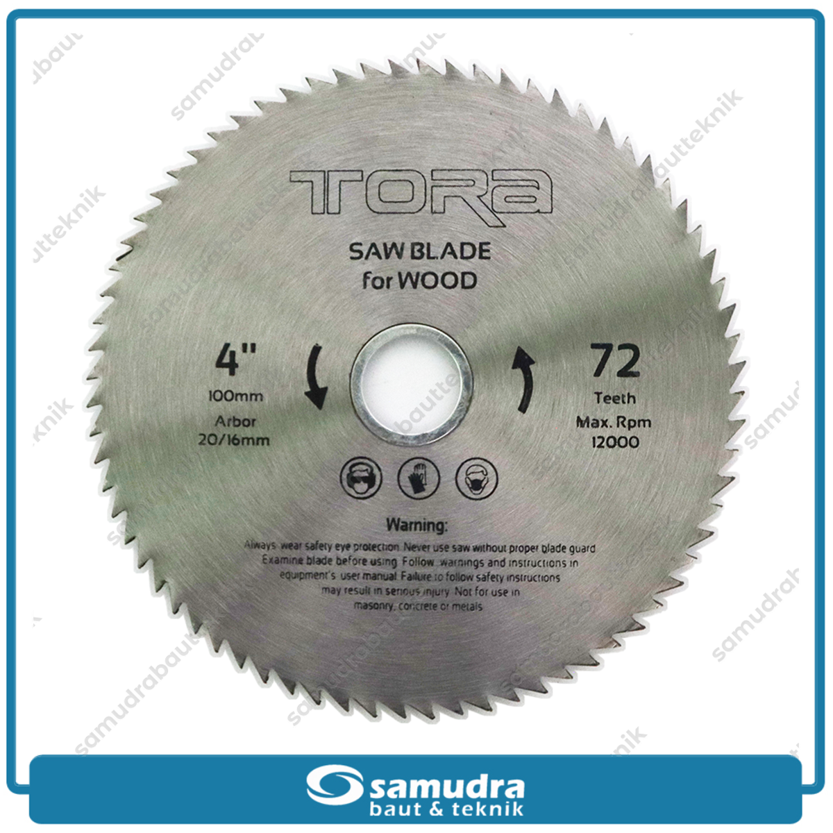 TORA TR-CSB01 Mata Gerinda Potong Kayu 4"x72T / Circular Saw Blade