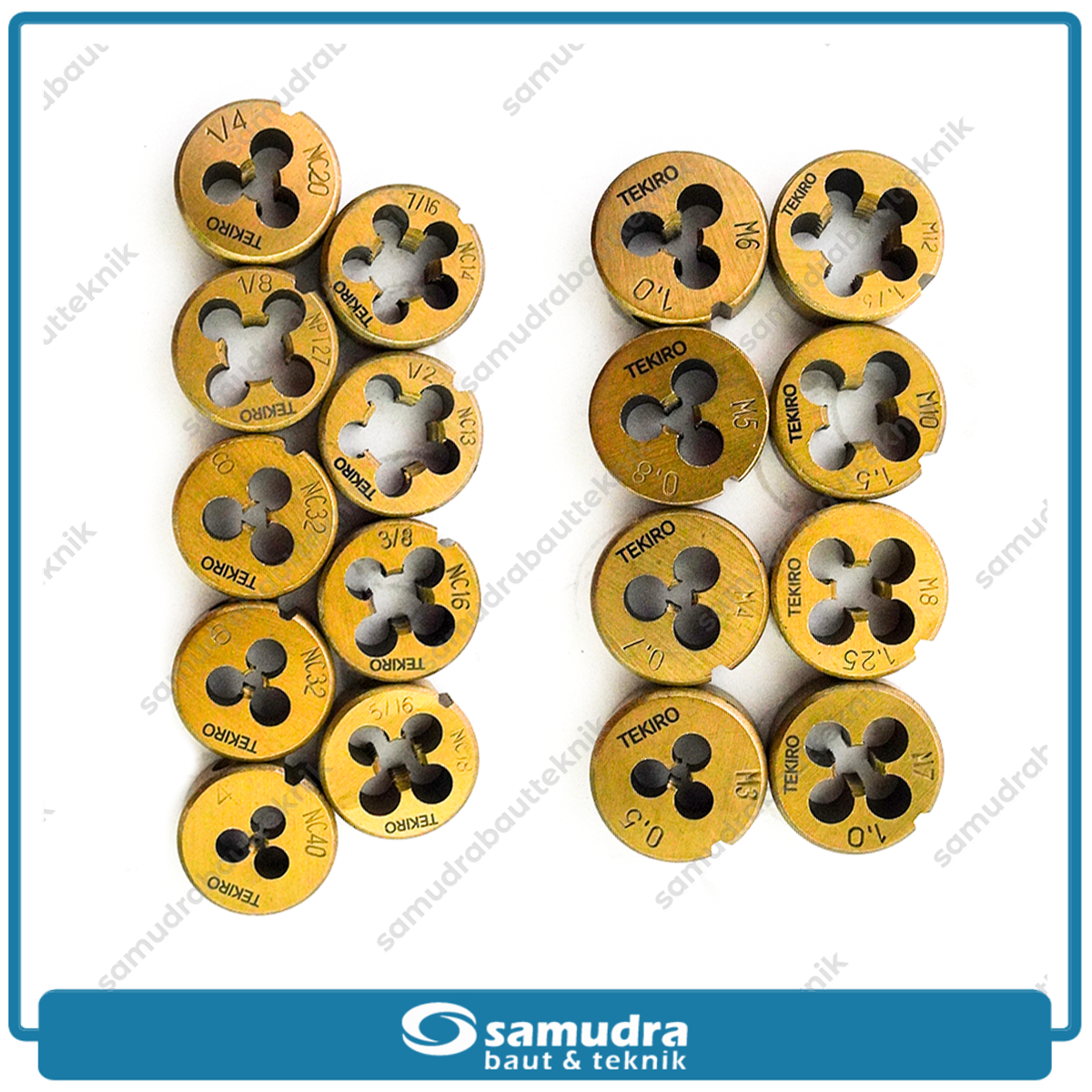 TEKIRO GT-TD1726 Tap and Dies Set 40 Pcs