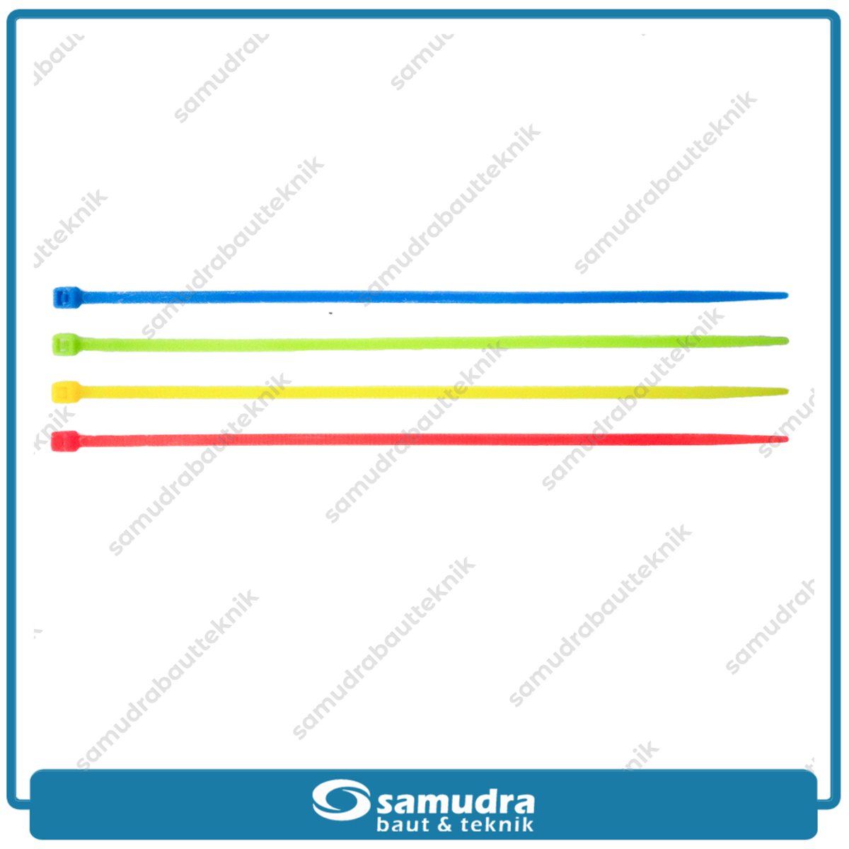 Paket 4 Set MOLLAR Kabel Ties 2.5 x 150 mm Warna Merah Kuning Hijau Biru 10 cm Tali Pengikat