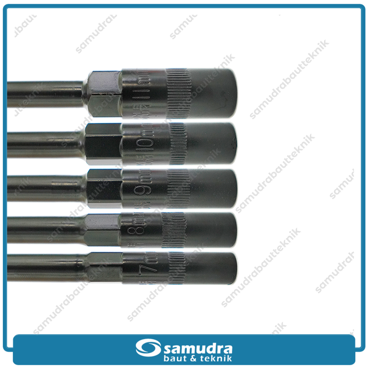 Paket 10 Set LIPPRO Kunci Sok T Hitam 7-19 mm Sock Shock Socket Wrench