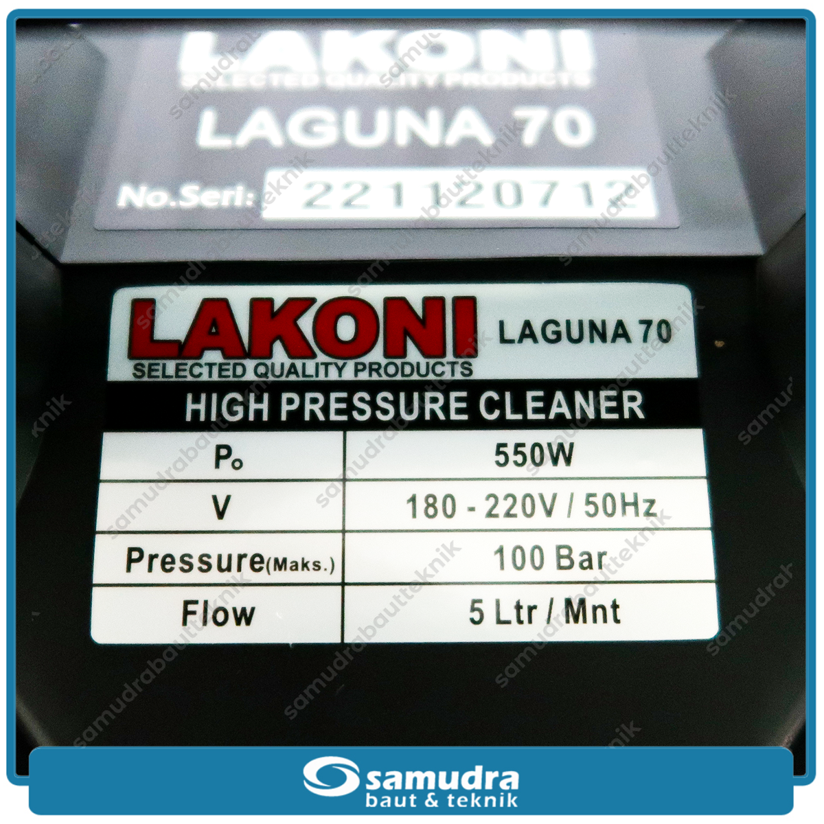 LAKONI LAGUNA-70 Mesin Jet Cleaner Listrik 100 Bar