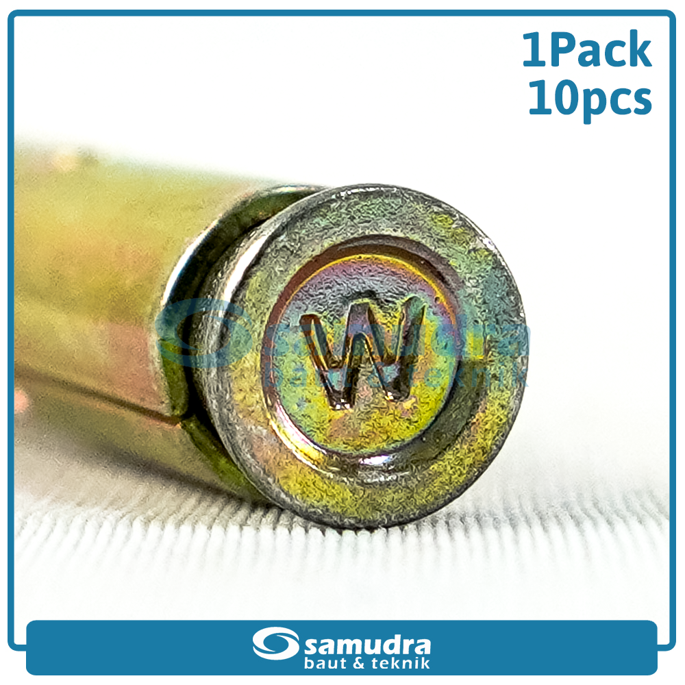 WOWO 3124 10 Pcs Dinabolt 8 X 65 Baut Beton Tembok Dynabolt M8 Skrup