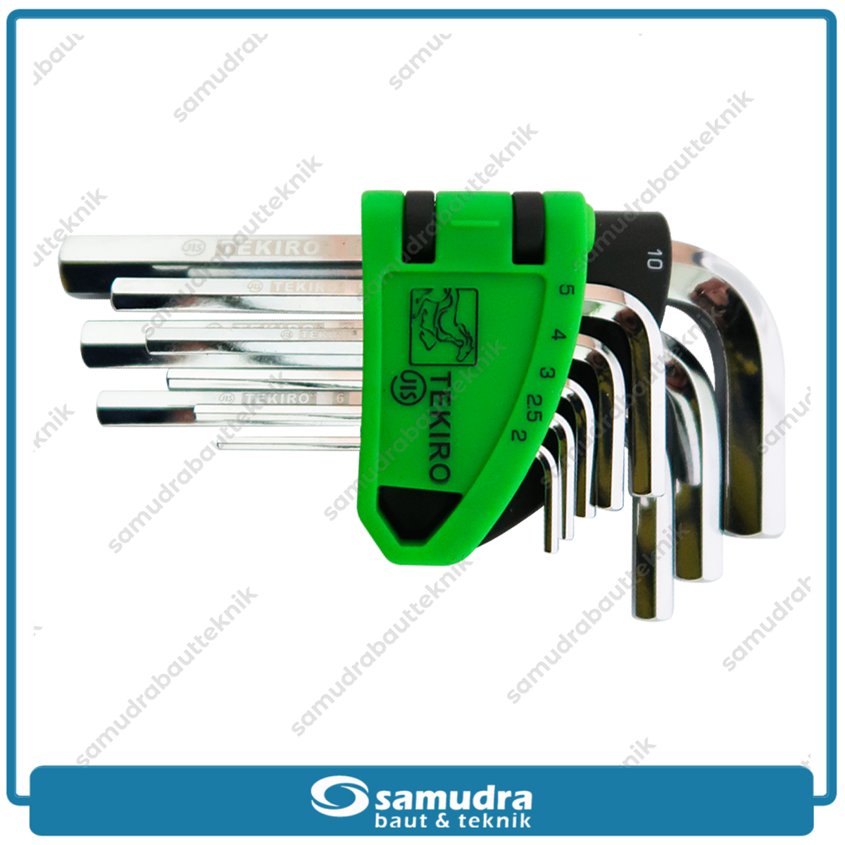 TEKIRO HK-SS1202 Kunci L Set Pendek Flat 8 Pcs 2-10 mm