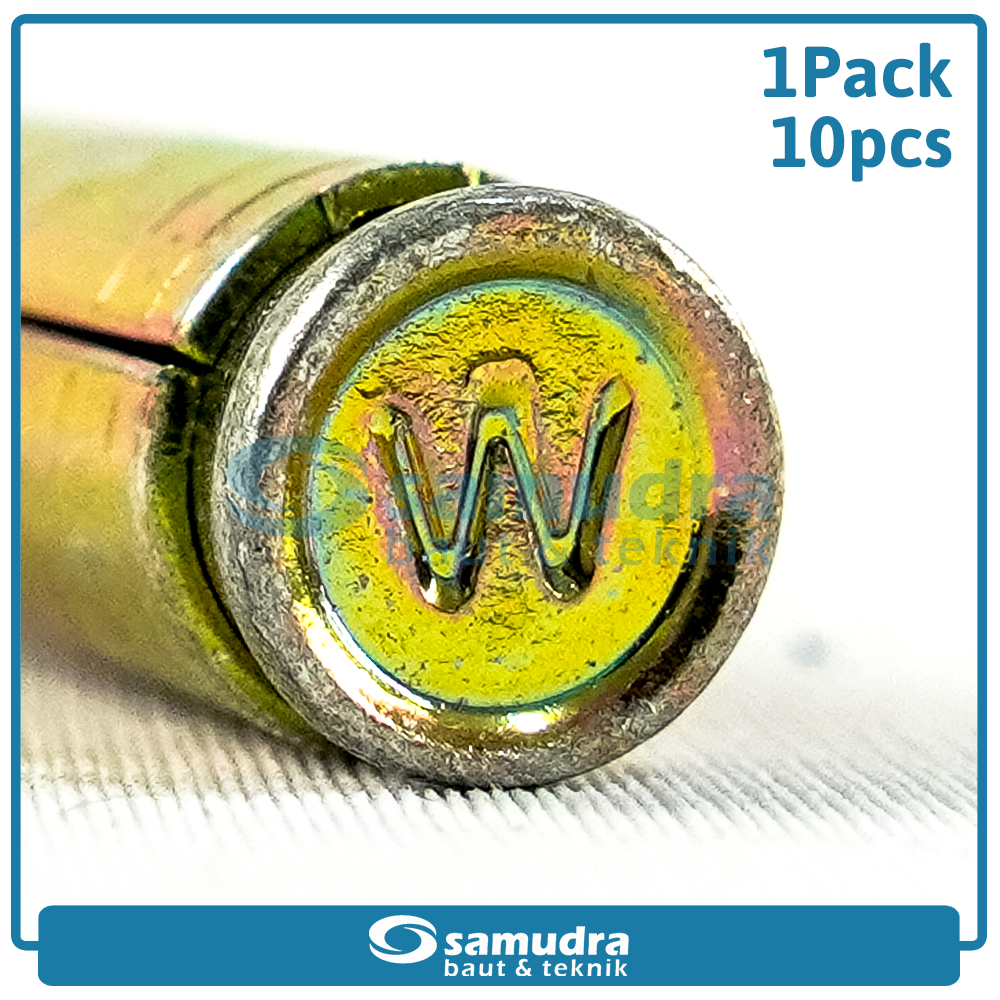 WOWO 3730 10 Pcs Dinabolt 10 X 77 Baut Beton Tembok Dynabolt M10 Skrup