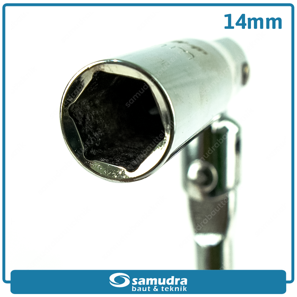 GRIPON 88-014 Kunci Sok T Busi Fleksibel Chrome 14 mm