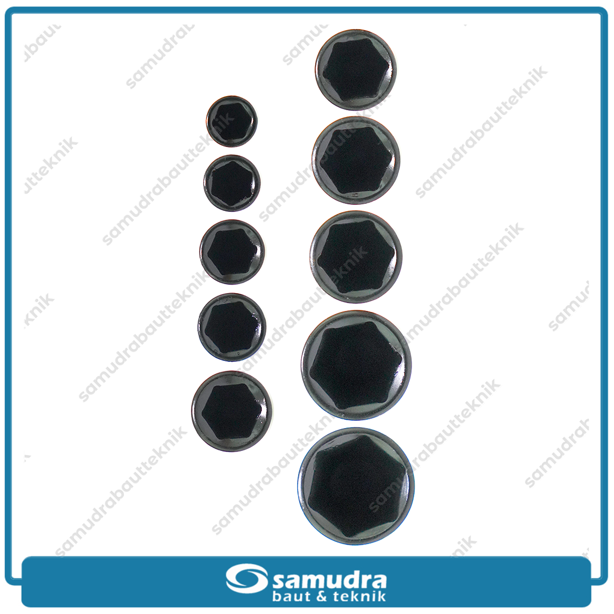 Paket 10 Set LIPPRO Kunci Sok T Hitam 7-19 mm Sock Shock Socket Wrench