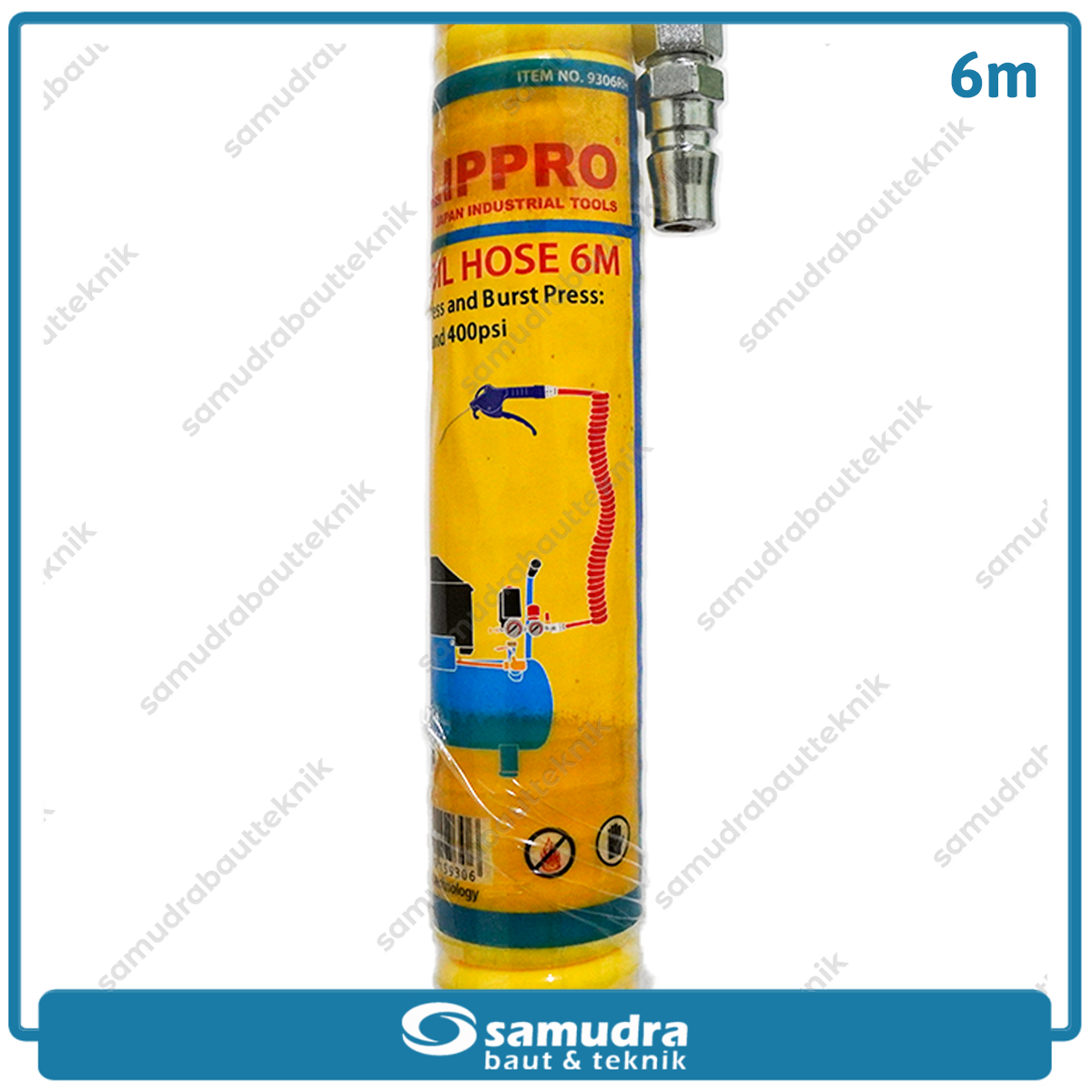 LIPPRO 9306RH Selang Spiral 6 meter / Selang Recoil Kuning