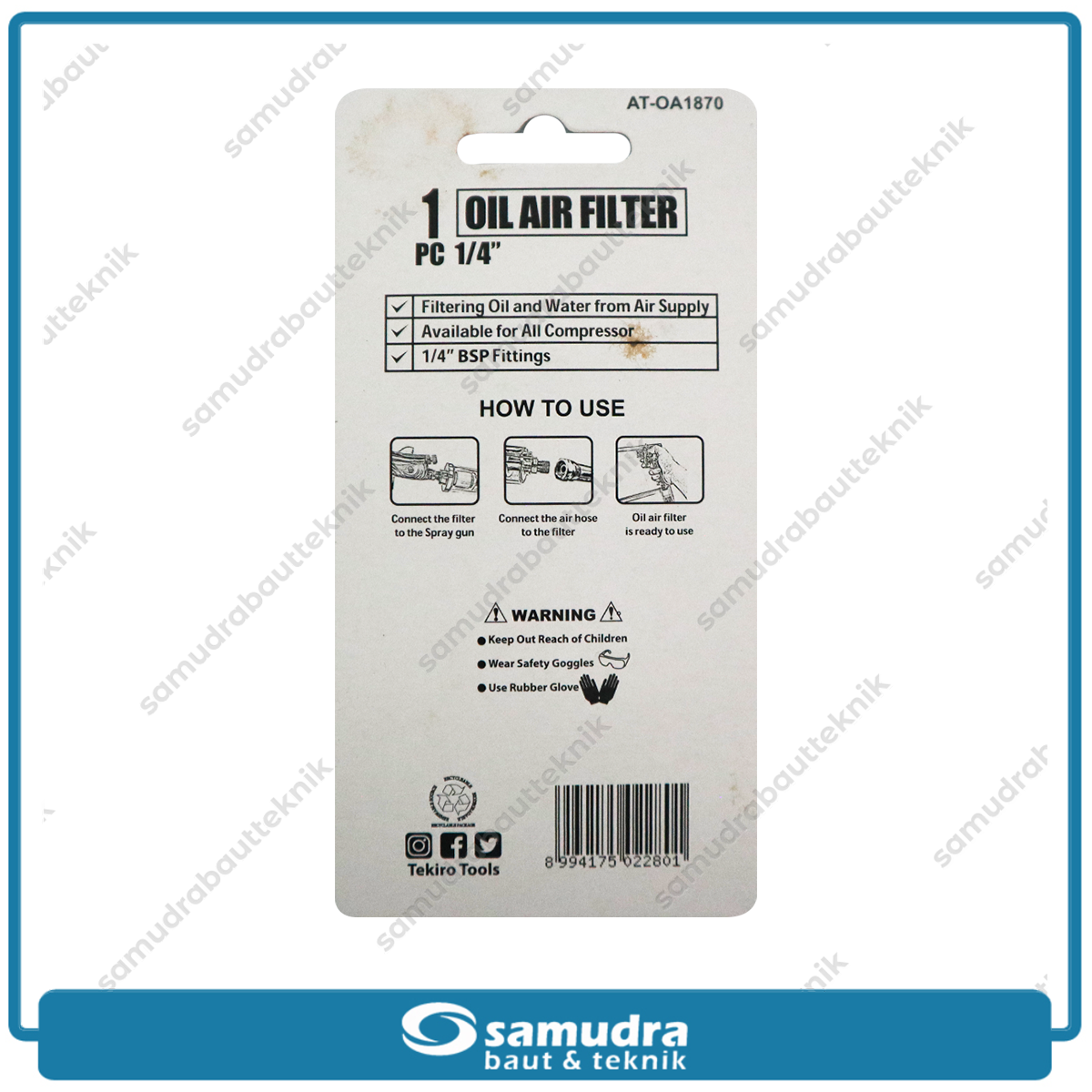 TEKIRO AT-OA1870 Oil Fiter 1/4" / Saringan Udara