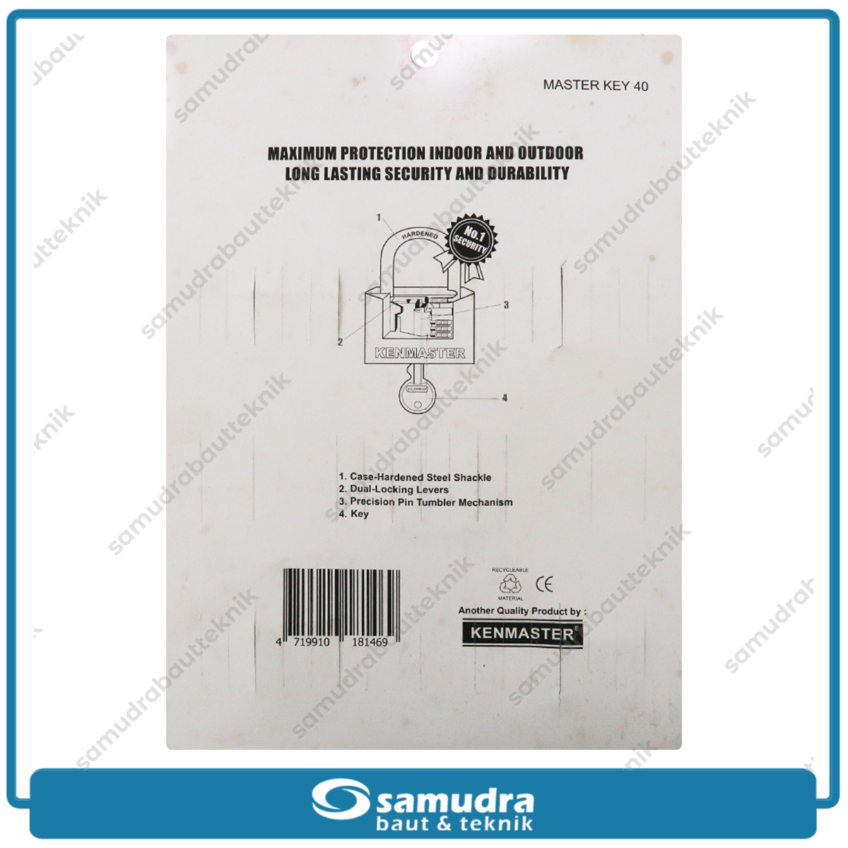 KENMASTER Gembok 40 mm Short Master Key Set 5 pcs GMBG-033