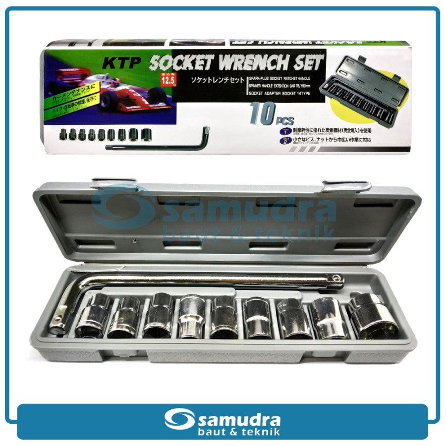 KTP Kunci Sok Set 10 pcs Box Plastik