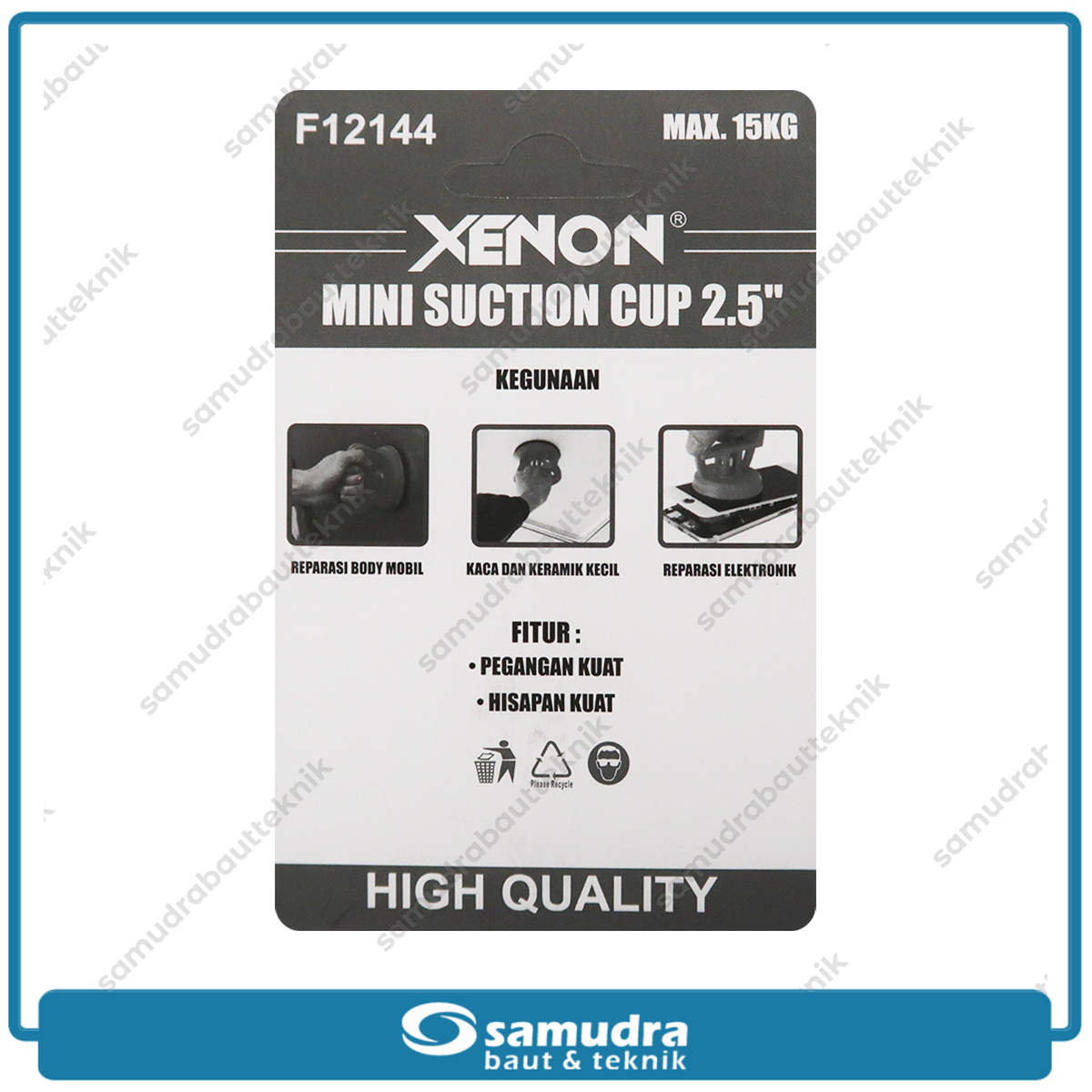 XENON F12142 Kop Kaca Mini Satu Kaki Body Plastik 2.5"