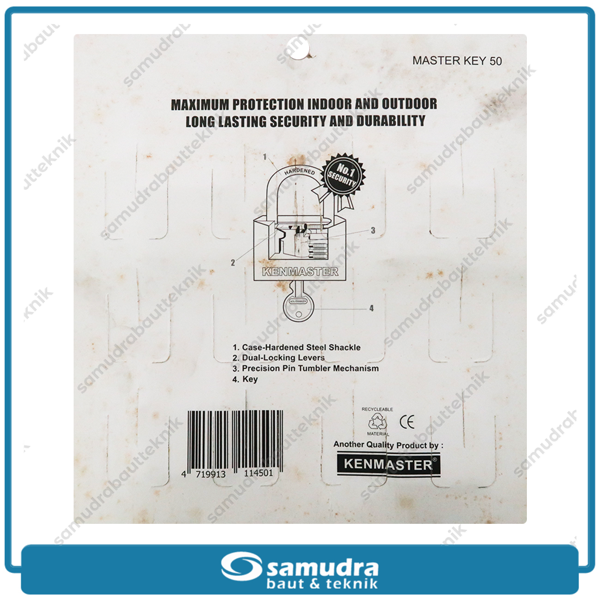 KENMASTER MK504 Gembok 50 mm Short Master Key Set 4 pcs GMBG-032