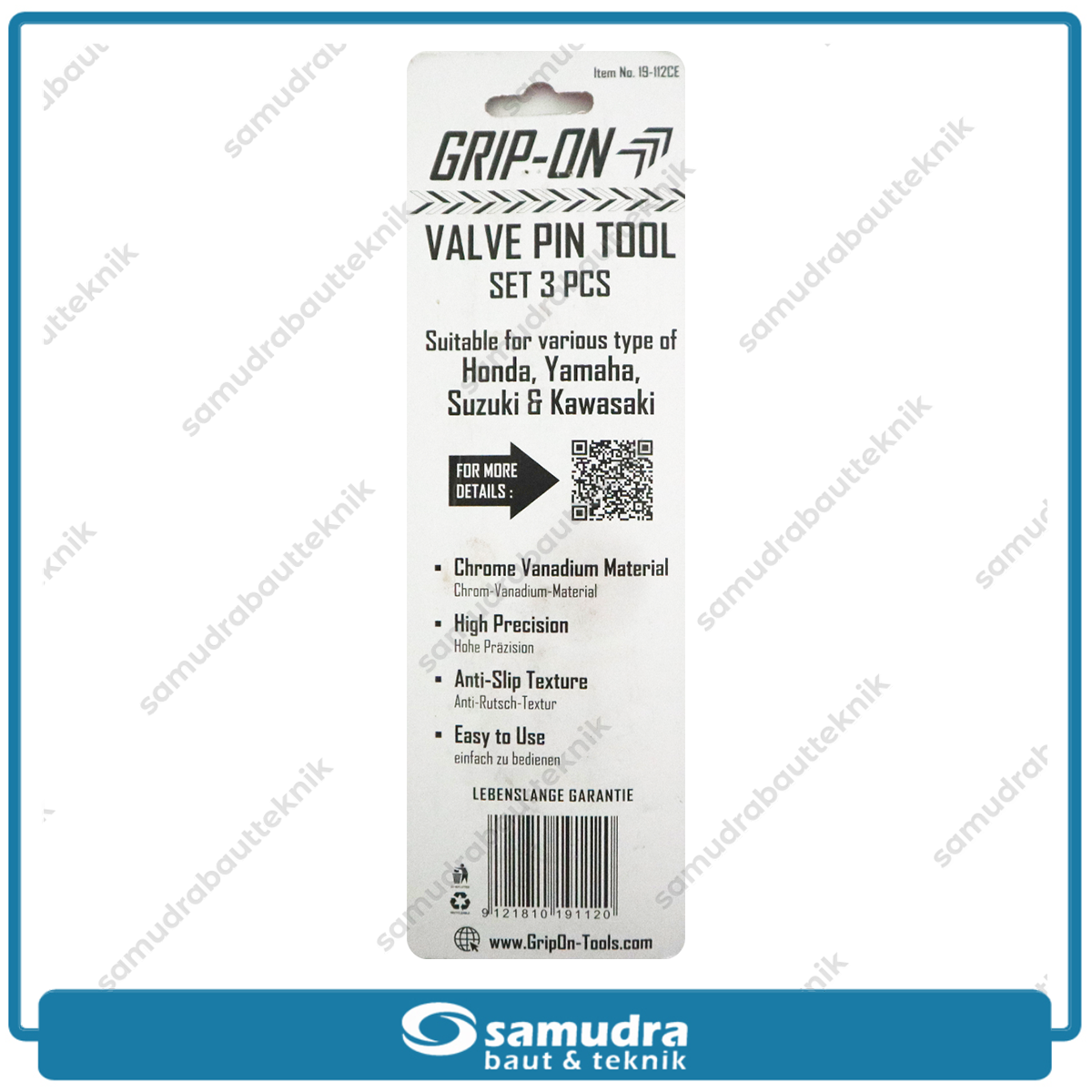 GRIPON 19-112CE Treker Pasang Bosh Klep Set 3 pcs / Valve Pin Tool