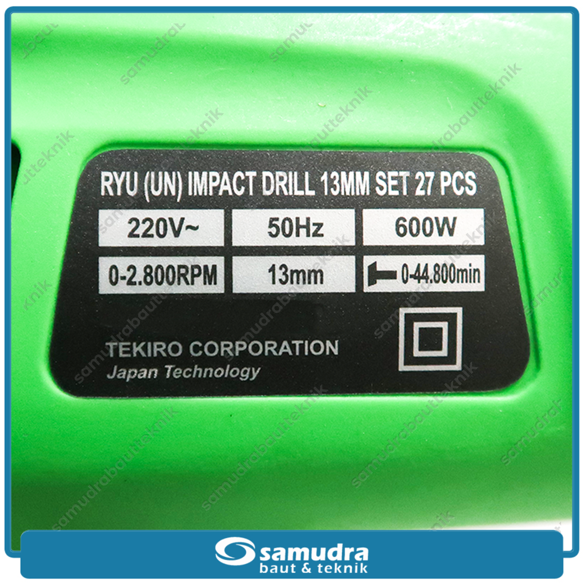 RYU RID13-1REB Mesin Bor Beton Listrik 13 mm Aksesoris Set 27 pcs