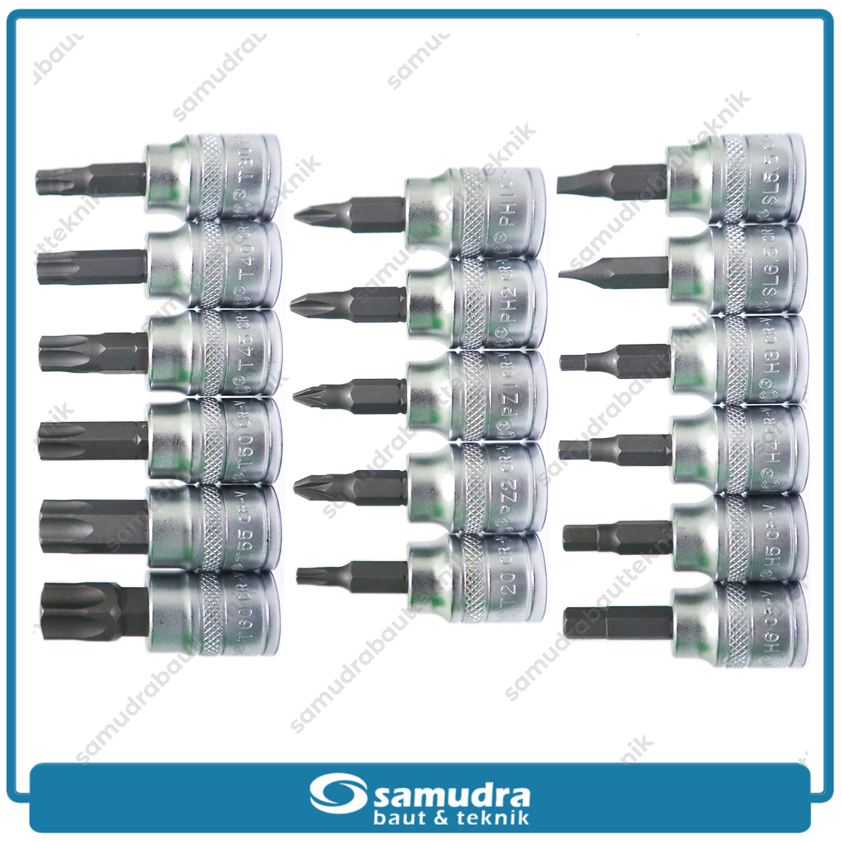 TEKIRO SC-SE1383 Kunci Sok Set 120 pcs 6PT 1/4"-3/8"-1/2" Box Plastik