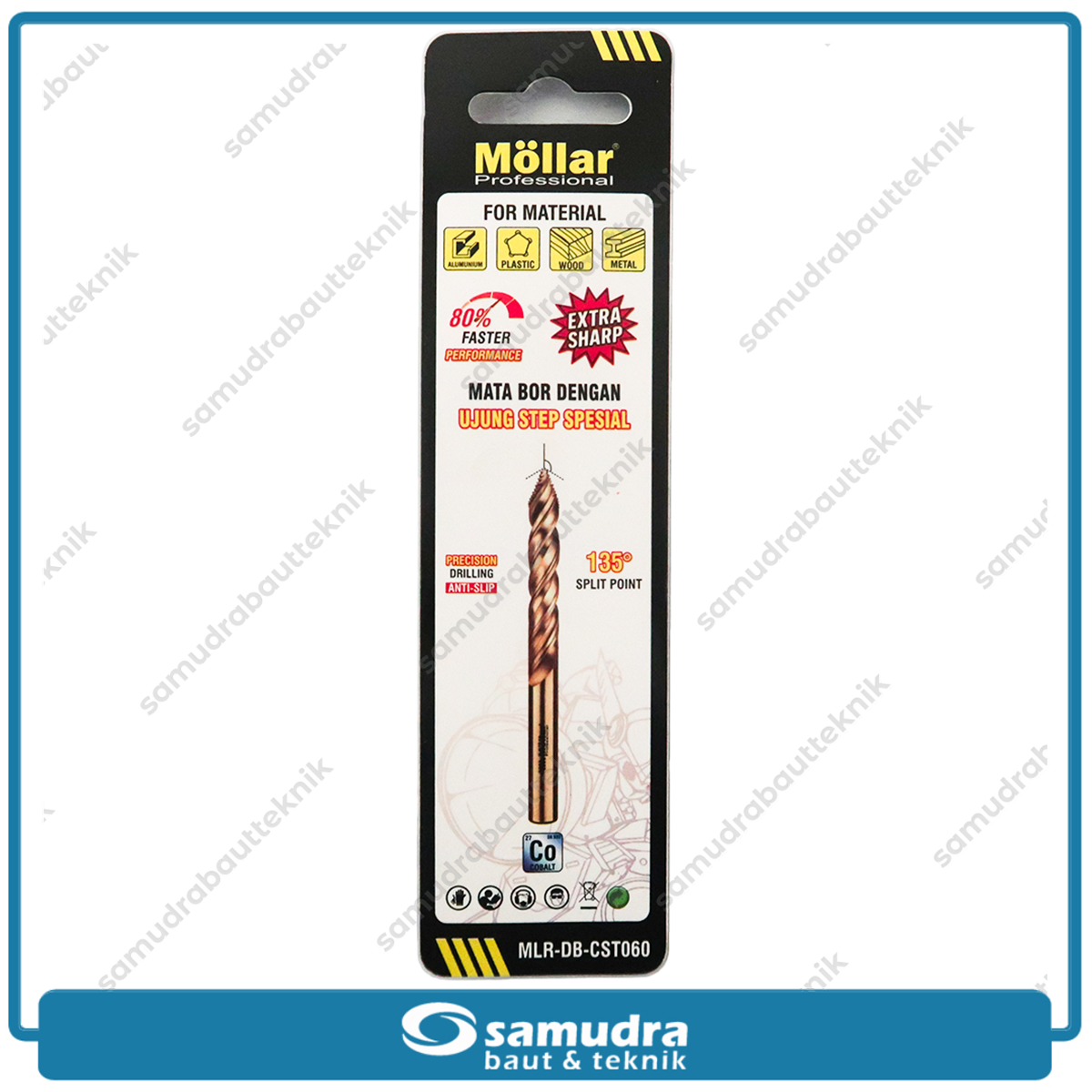MOLLAR CST060 Mata Bor Cobalt Step-Tip 6 mm