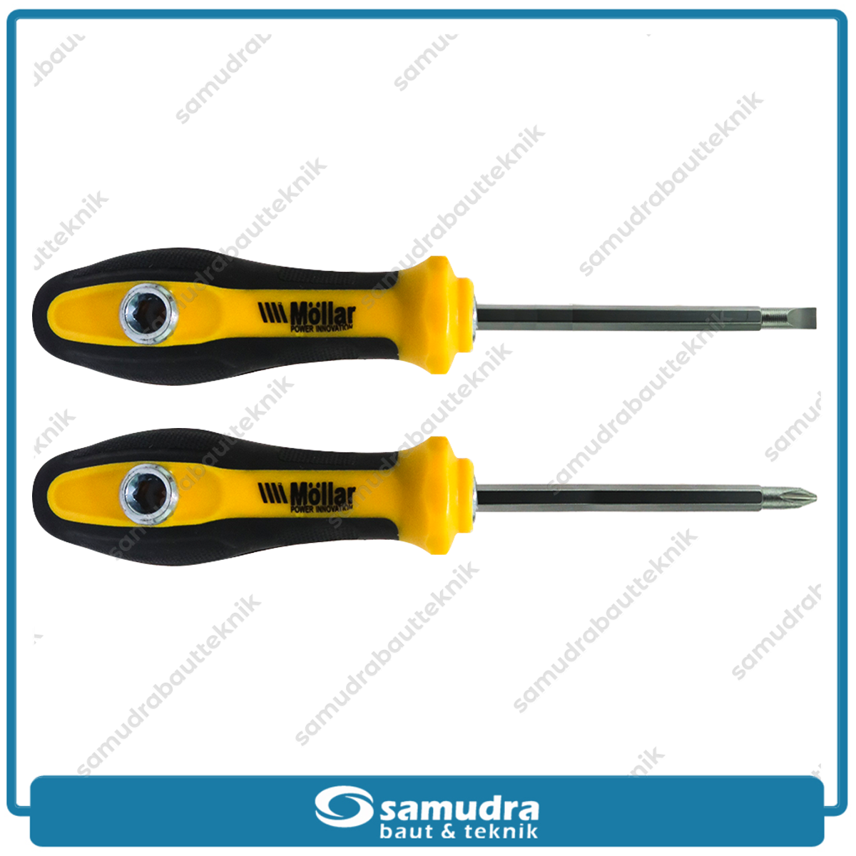 MOLLAR G02991 Obeng 3 Way Gagang Karet 4" - 12 pcs