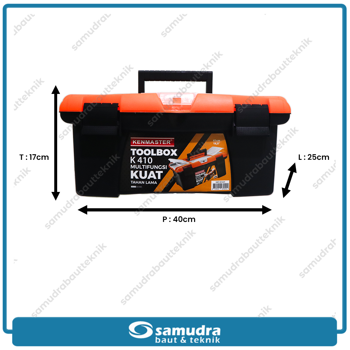 KENMASTER TOOL-055 Tool Box Plastik Besar 16" 39.5x22.5x17.5 cm