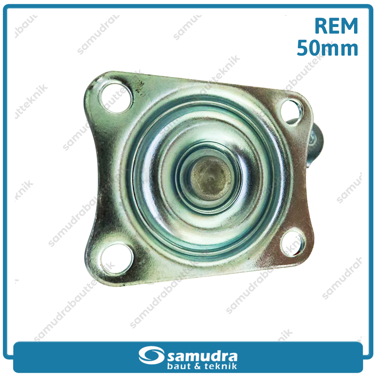 XANDER RODA-430 Roda PU Merah Hidup Rem 2" XD-192-50mm - Satuan
