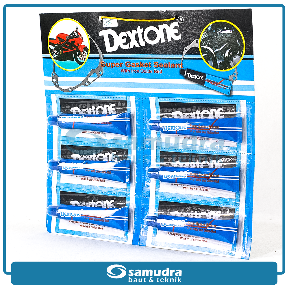 DEXTONE 6 Pcs Lem Super Gasket Sealant Biru Perekat Logam Silicone