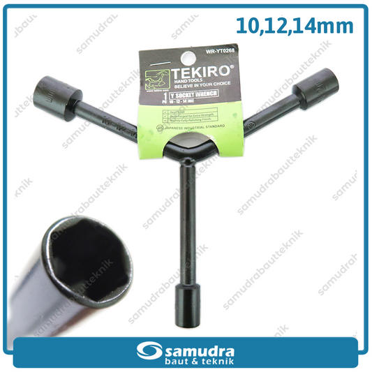 TEKIRO WR-YT0268 Kunci Sok Y Pendek 10-12-14 mm