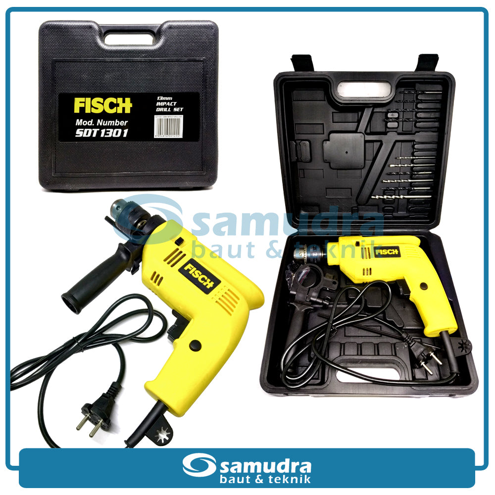 FISCH SDT1301 Mesin Bor Beton Listrik 13 mm Aksesoris Set