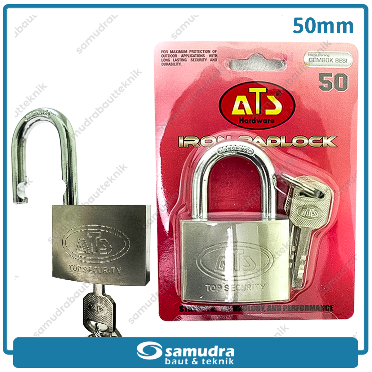 ATS Gembok 50 mm Short / Gembok Besi Leher Pendek