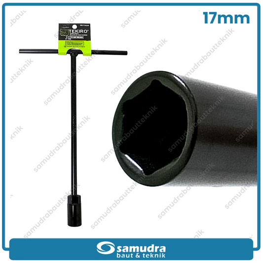 TEKIRO WR-TT0239 Kunci Sok T Hitam 17 mm