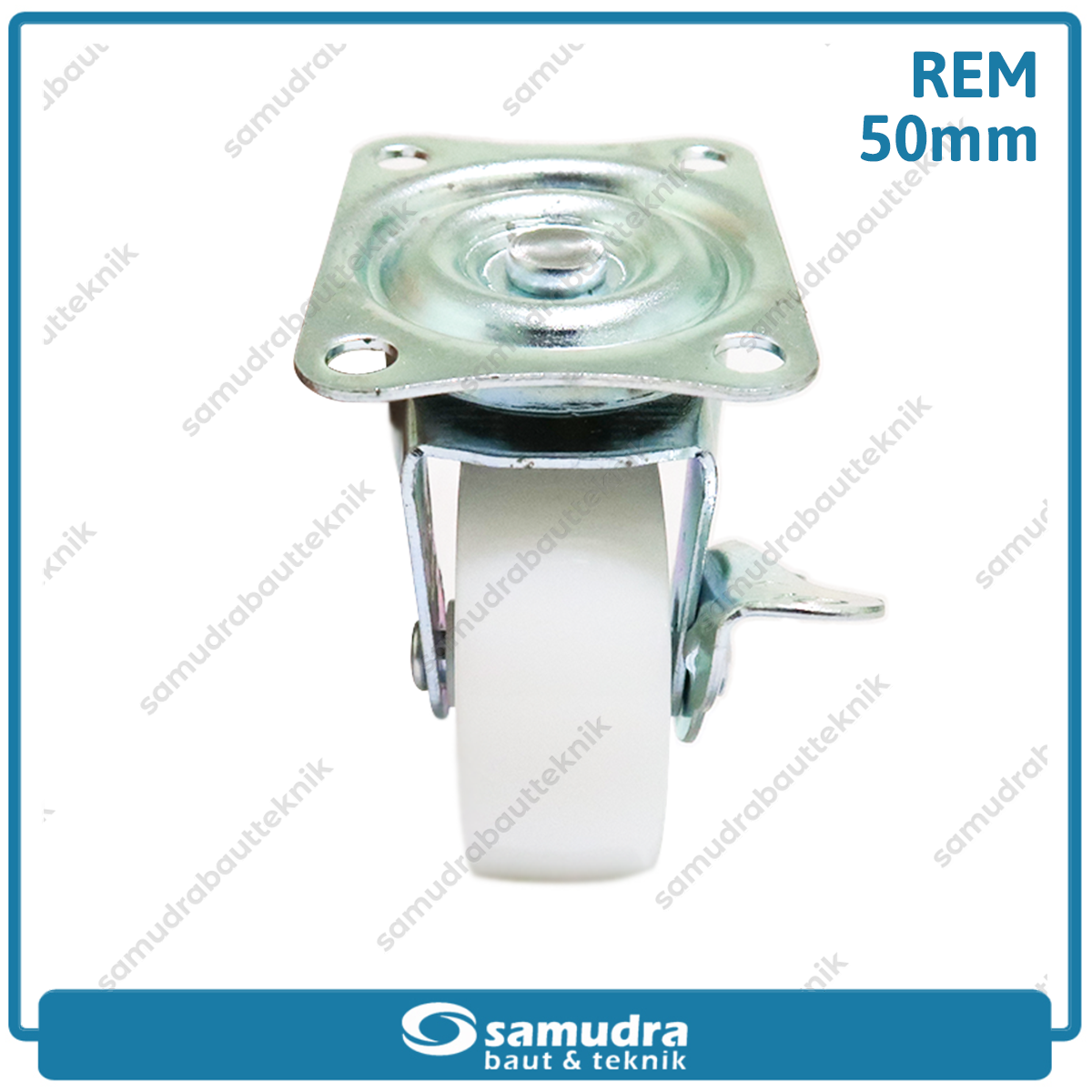 XANDER RODA-492 Roda PP Nylon Putih Hidup Rem 2" XD-1125-50mm - Satuan
