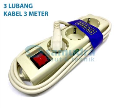 SZMR-503 Stop Kontak SNI 3 Lubang 3 Meter
