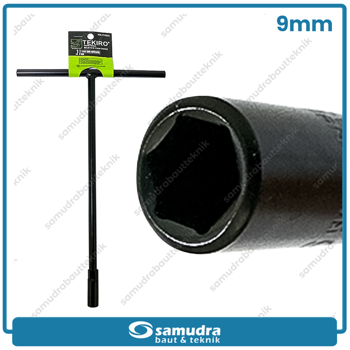 TEKIRO WR-TT0233 Kunci Sok T Hitam 9 mm
