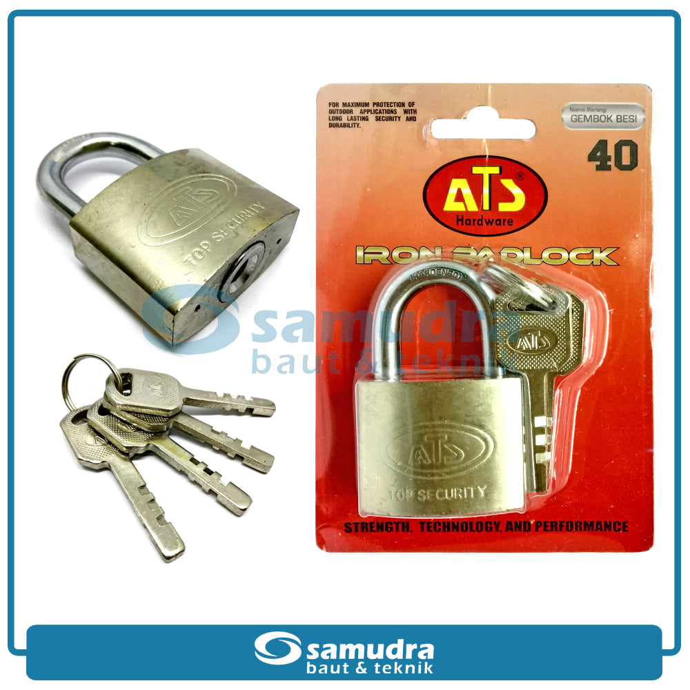 ATS Gembok 40 mm Short / Gembok Besi Leher Pendek
