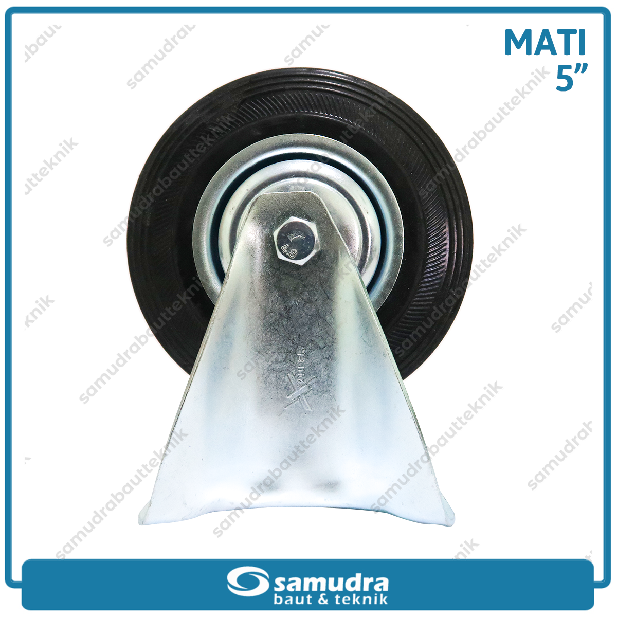 XANDER RODA-349 Roda Karet Hitam Mati 5" - Satuan