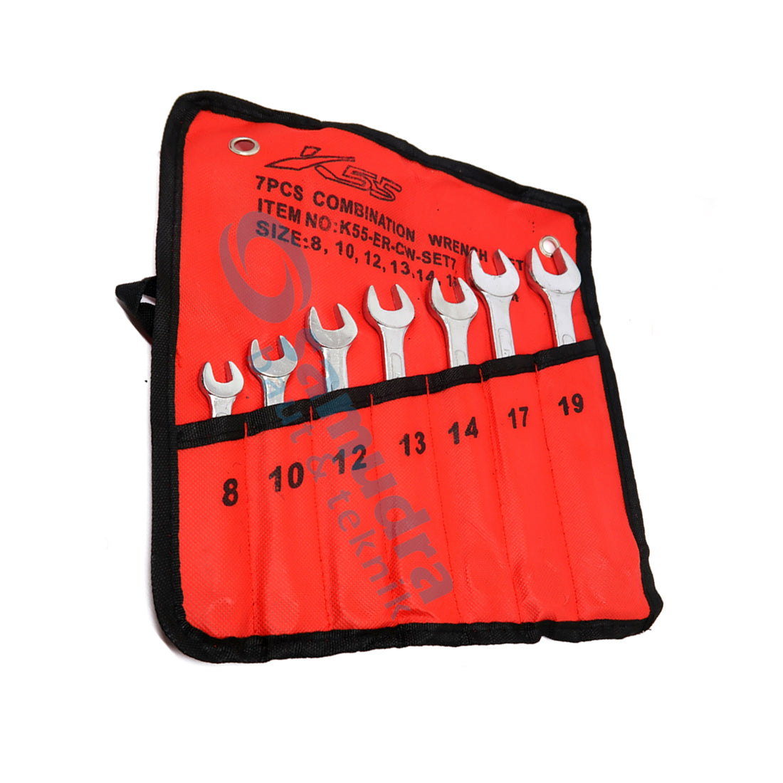 K55 K55-ER-CW-SET7 Kunci Ring Pas Set 7 pcs (8-19 mm)