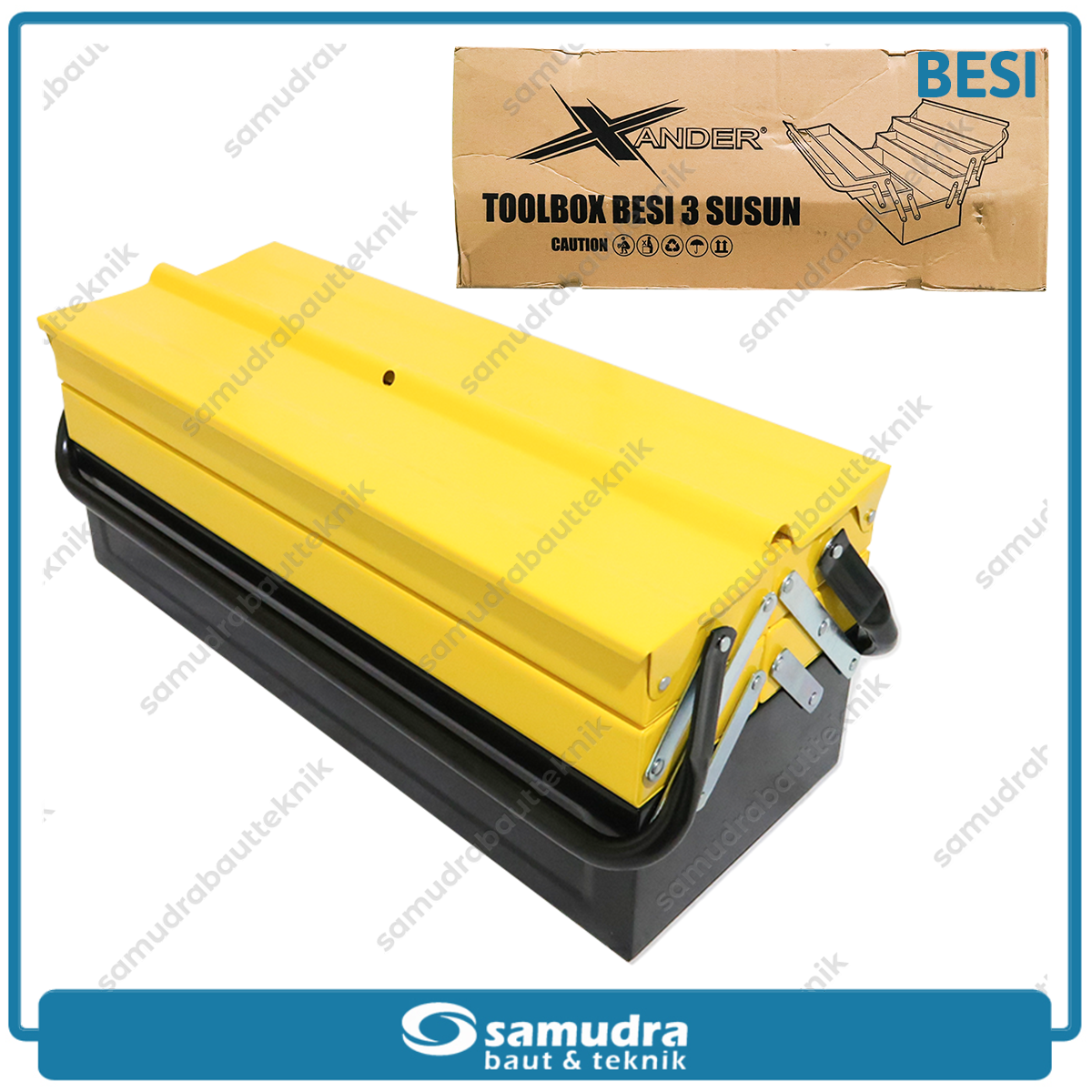 XANDER TOOL-147 Tool Box Besi 3 Susun (Kuning Hitam)