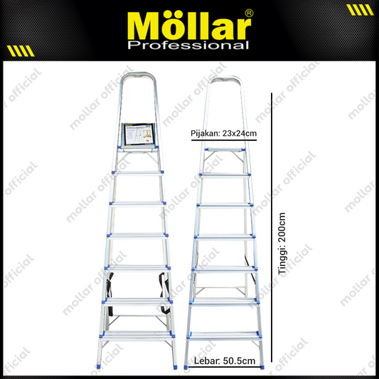 MOLLAR Tangga Rumah Aluminium 7 Step 2 meter