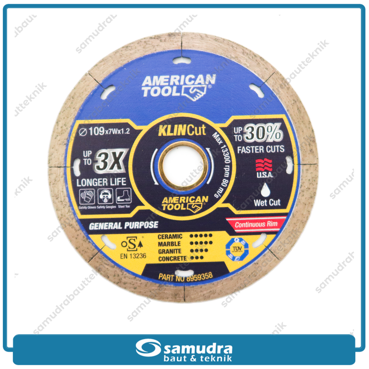 AMERICANTOOL 8959358 Diamond Wheel 4" Klin Cut