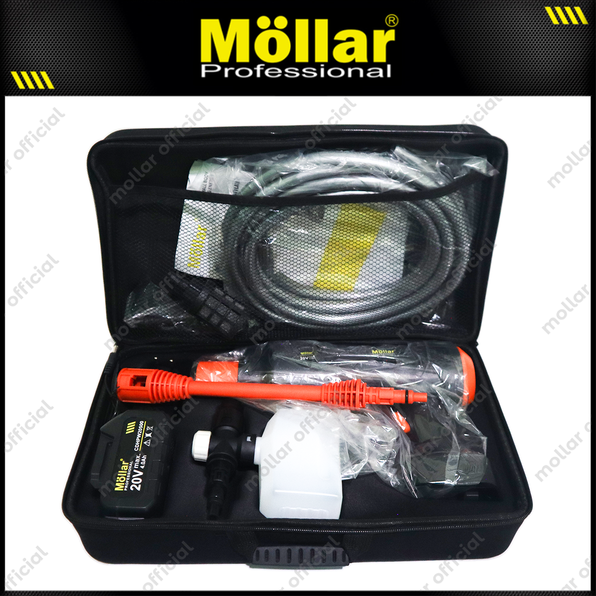 MOLLAR Q7 CD-HPW20500 Mesin Jet Cleaner Cordless Baterai 20V