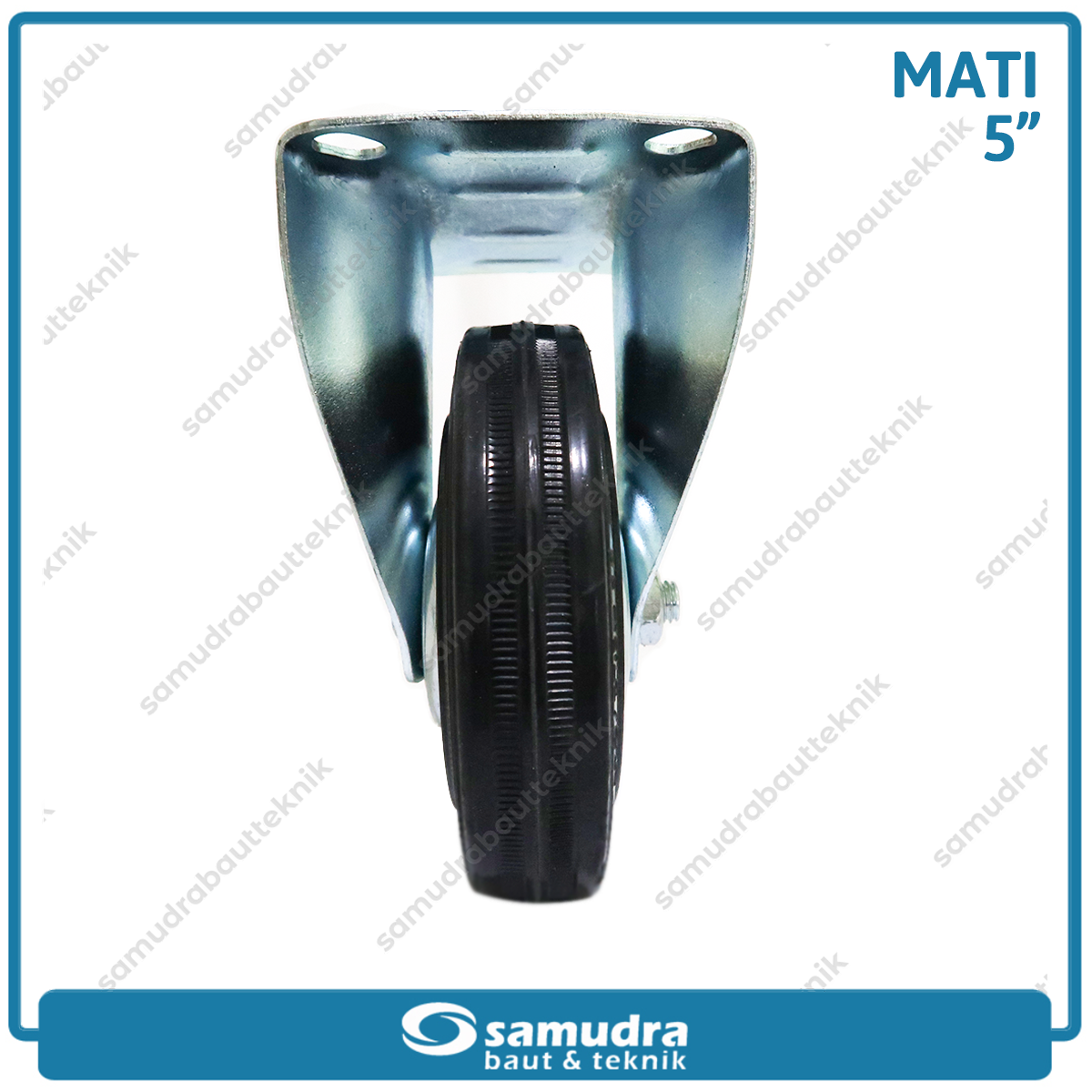 XANDER RODA-349 Roda Karet Hitam Mati 5" - Satuan