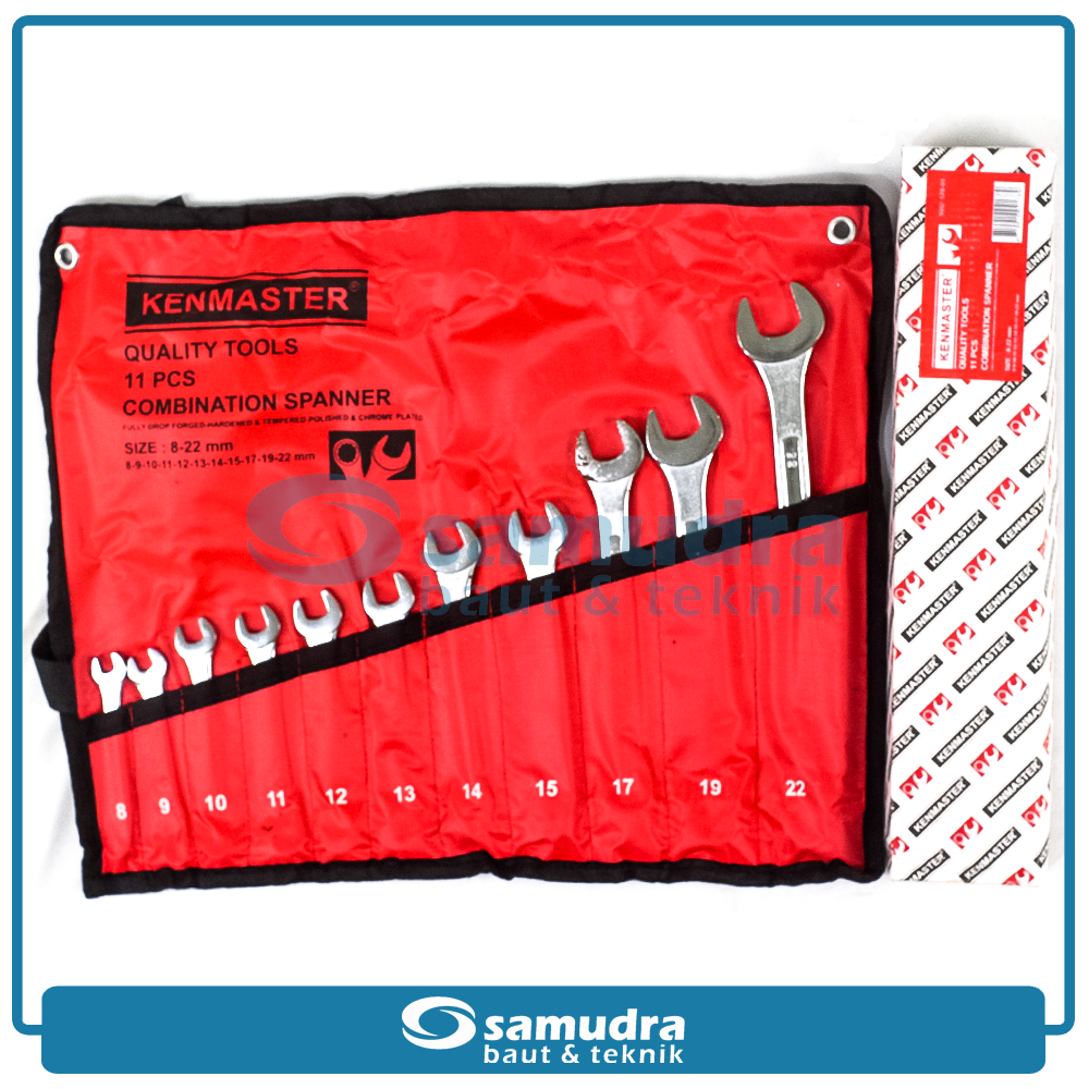 KENMASTER KCRP-190 Kunci Ring Pas Set 11 pcs (8-22 mm)