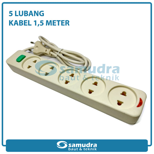 SC-755 Stop Kontak SNI Gepeng 5 Lubang 1.5 Meter
